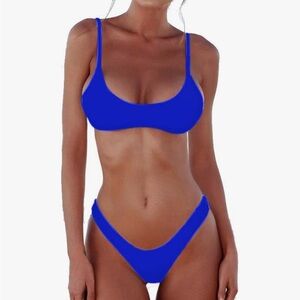 Zaful L NWOT Royal Blue Women's thong sexy Bikini Set
